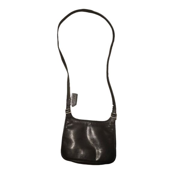 COACH Vintage Mini Hippie Flap Crossbody Bag - Black Leather A0C-9142 - Picture 1 of 8